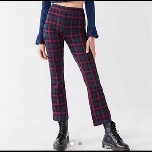 urban outfitters plaid pants cropped